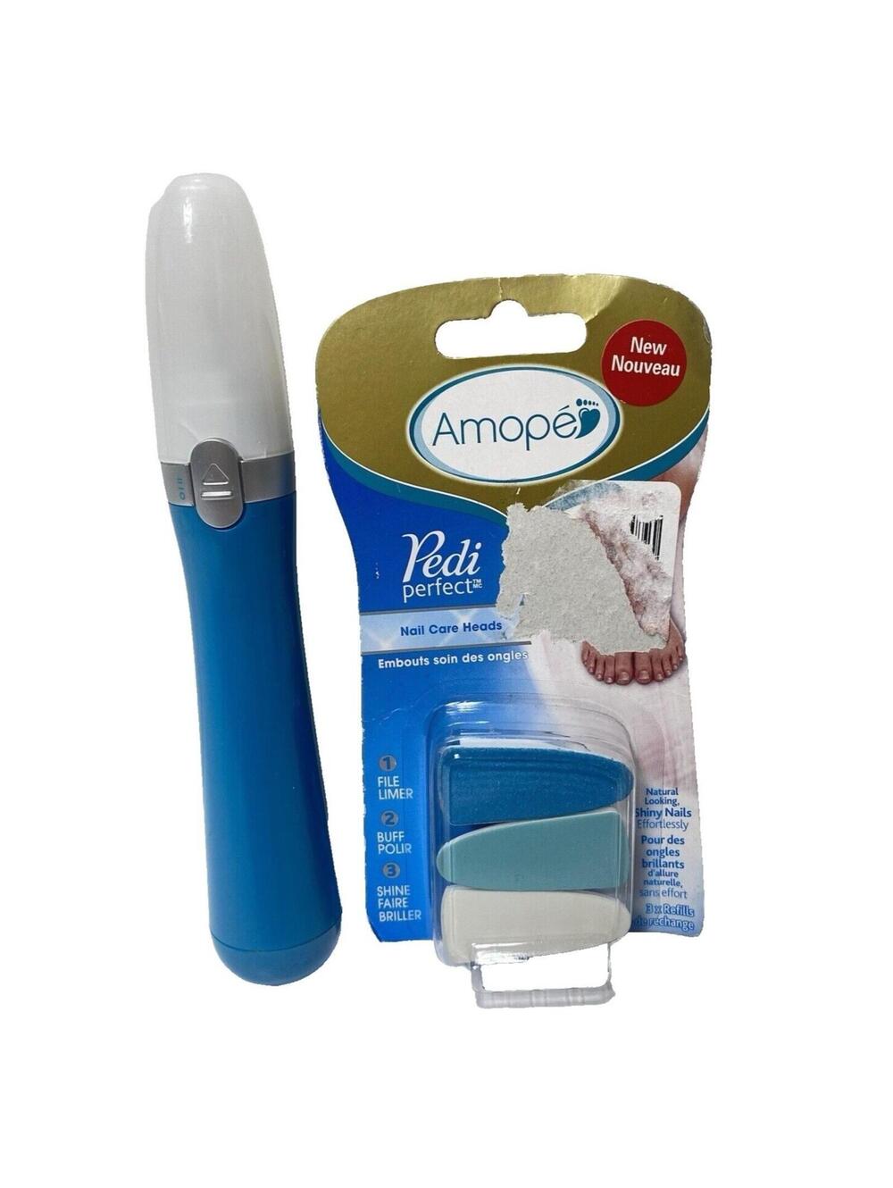 Amope Pedi Perfect Nail Care System Pen GUC with 3 Replacement Heads New *Read